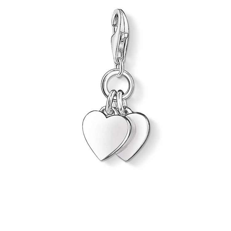 Charm Pendant "Two Hearts"