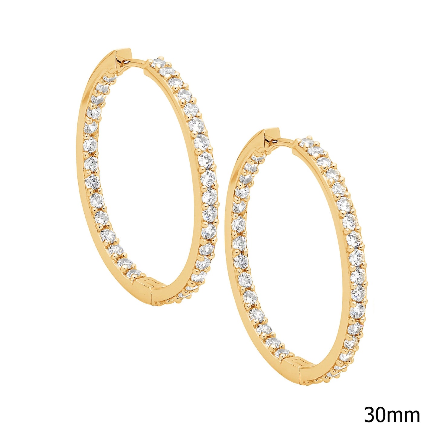 Yellow CZ Hoop - Lrg