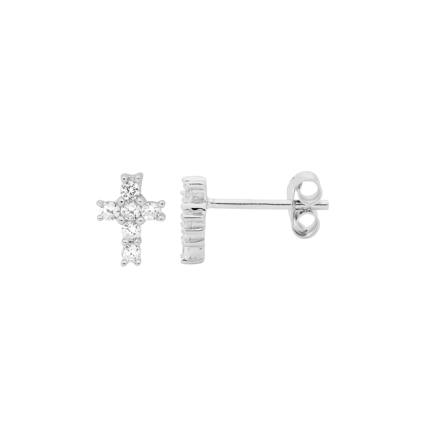 CZ Cross Studs
