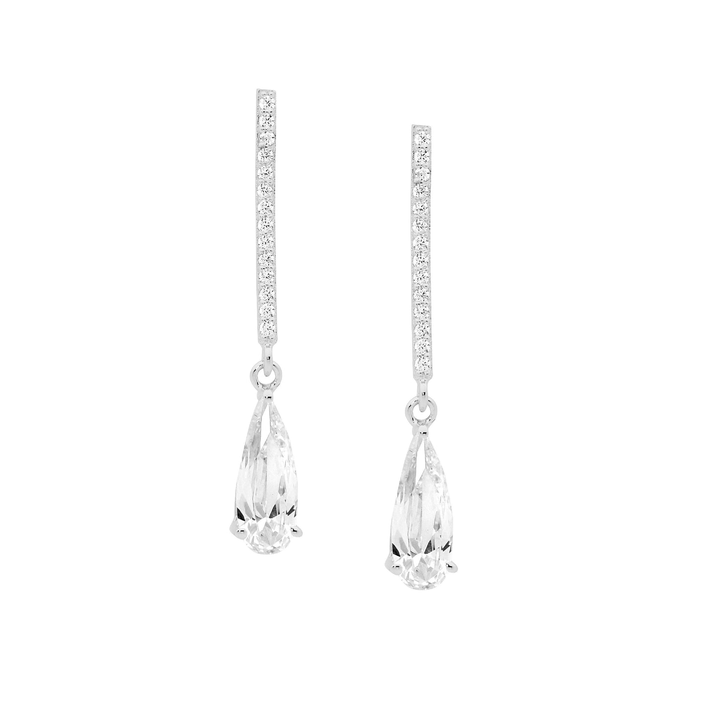 Bar Teardrop Earrings