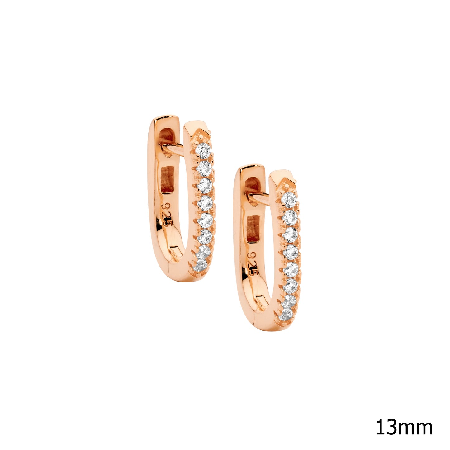 Rose CZ Huggies