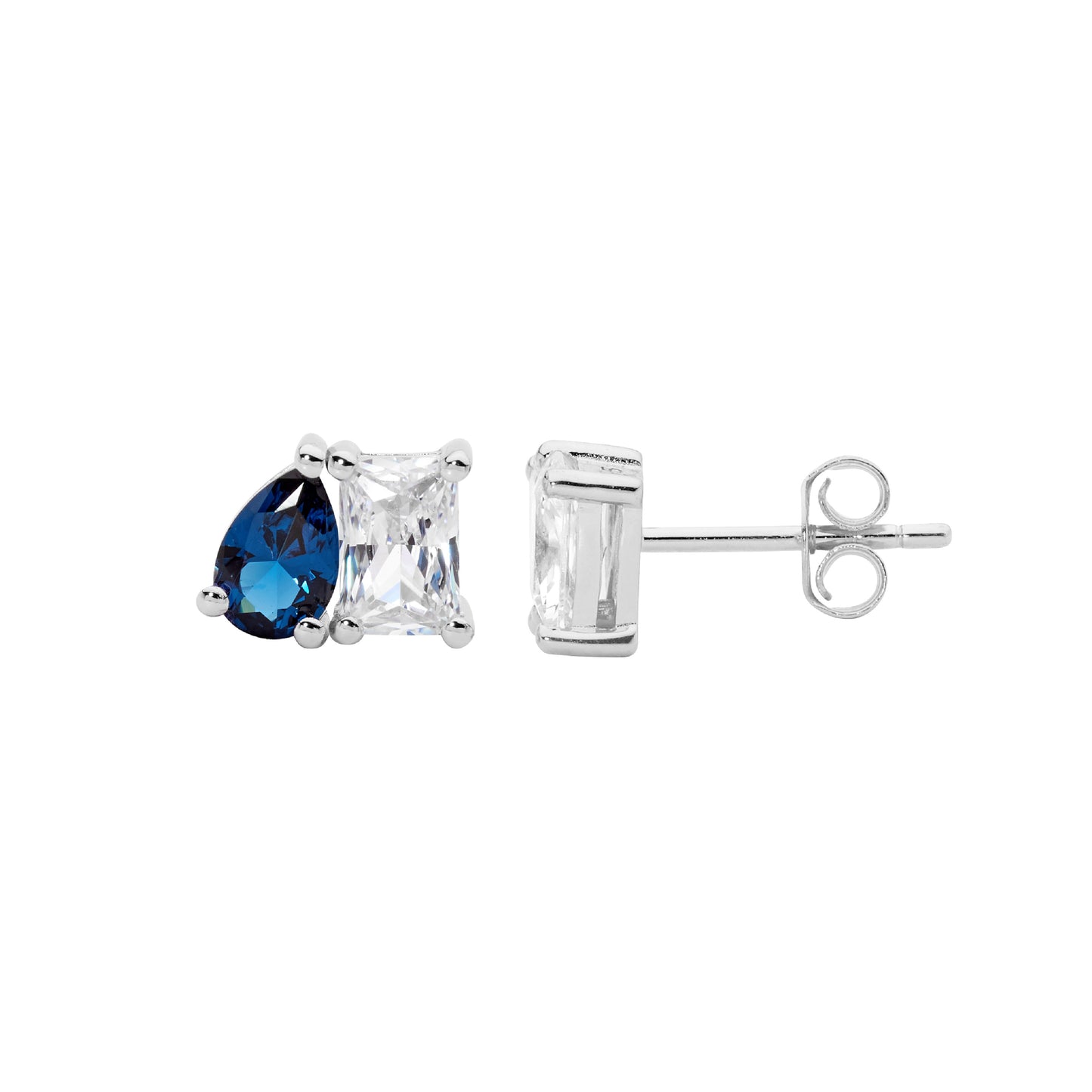 Pear & Emerald Cut Studs