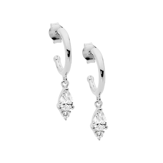 Pear-Shaped Drop Earrings