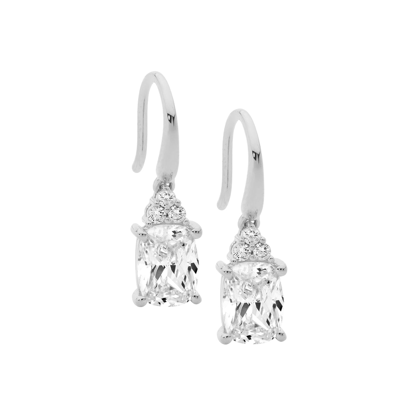 Sterling Silver Cubic Zirconia Drop Earrings