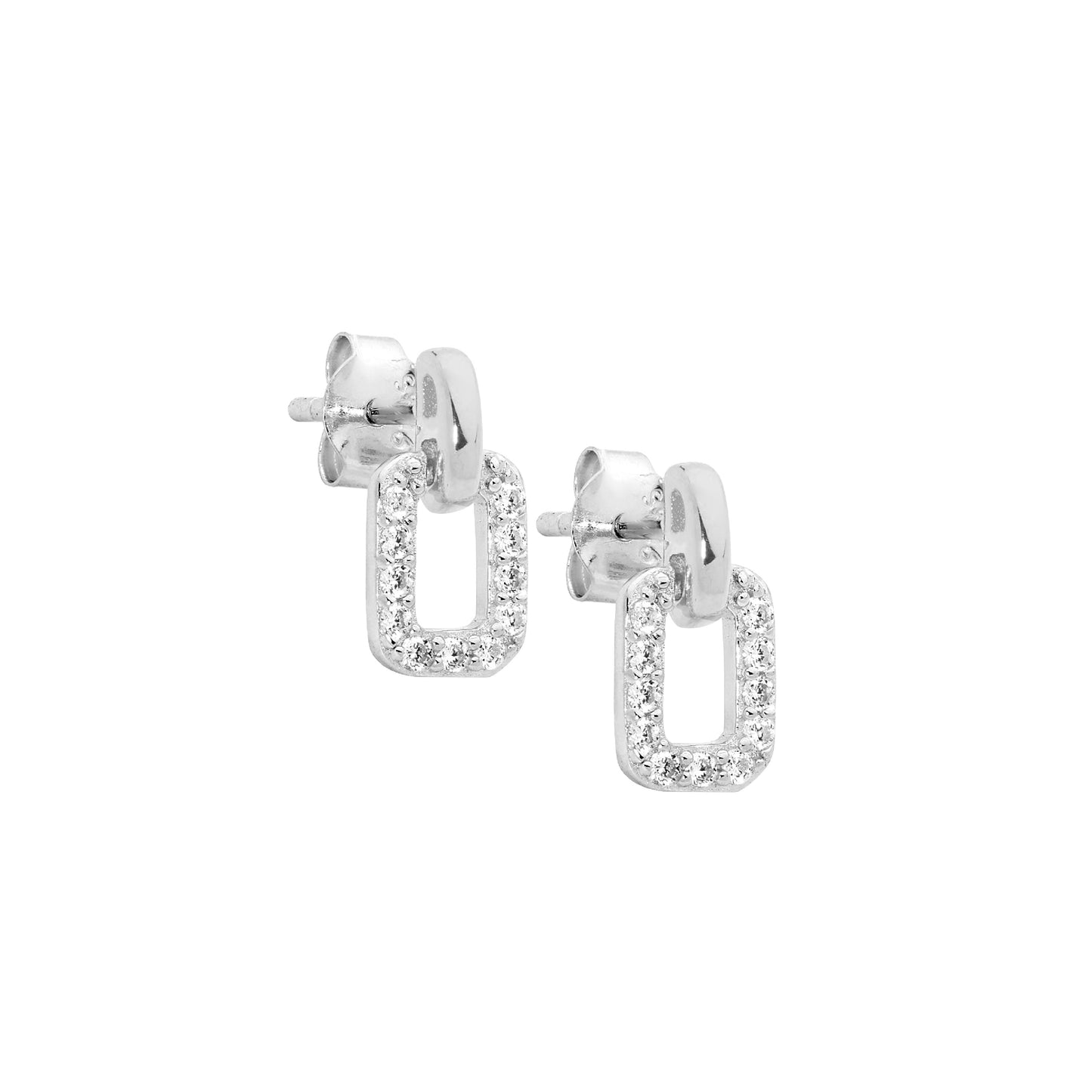 Sterling Silver Cubic Zirconia Drop Earrings