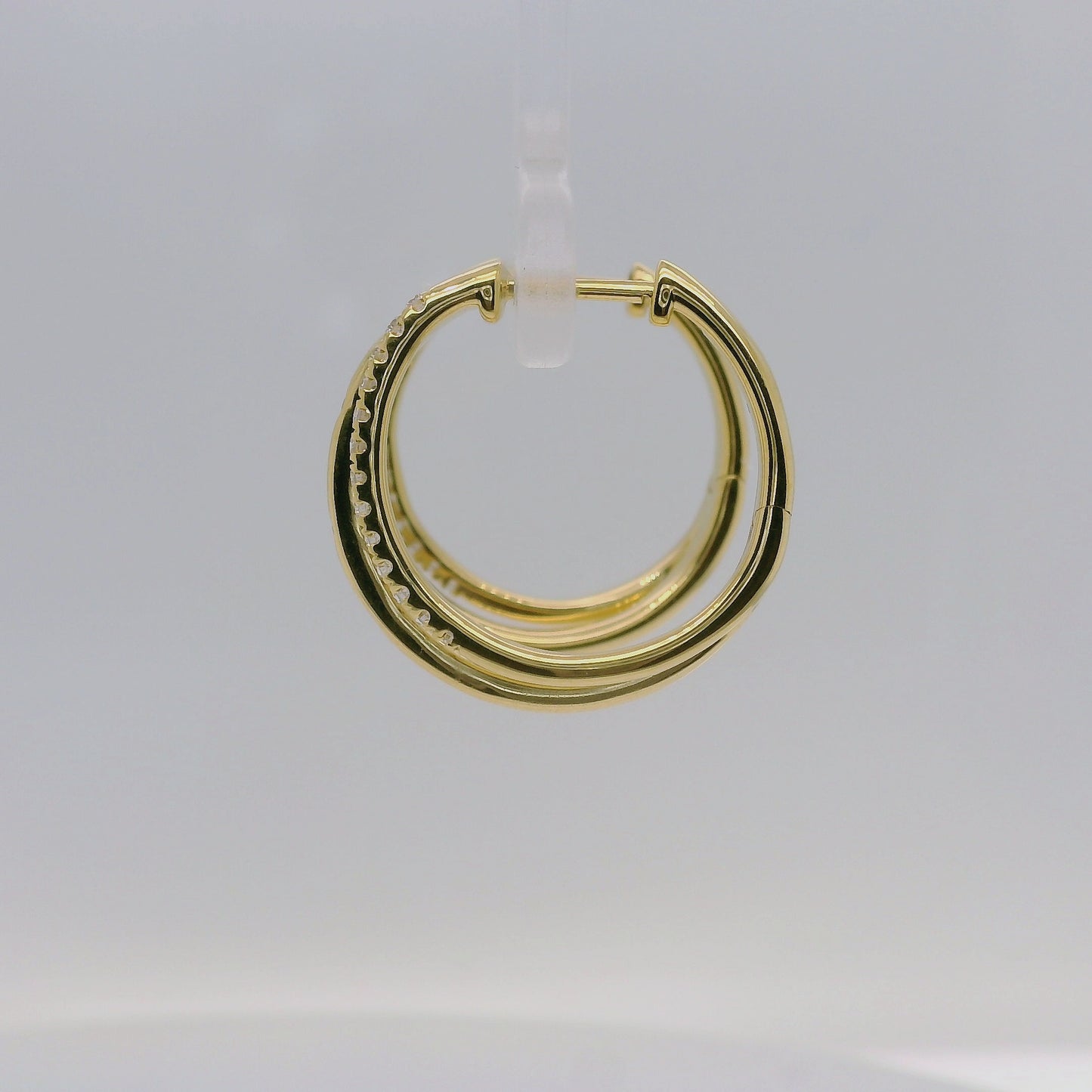 Vermeil Lab Diamond Crossover Hoops