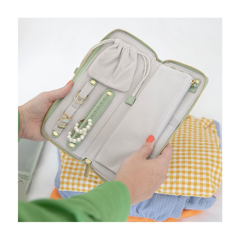 Sage Green Jewellery Wallet