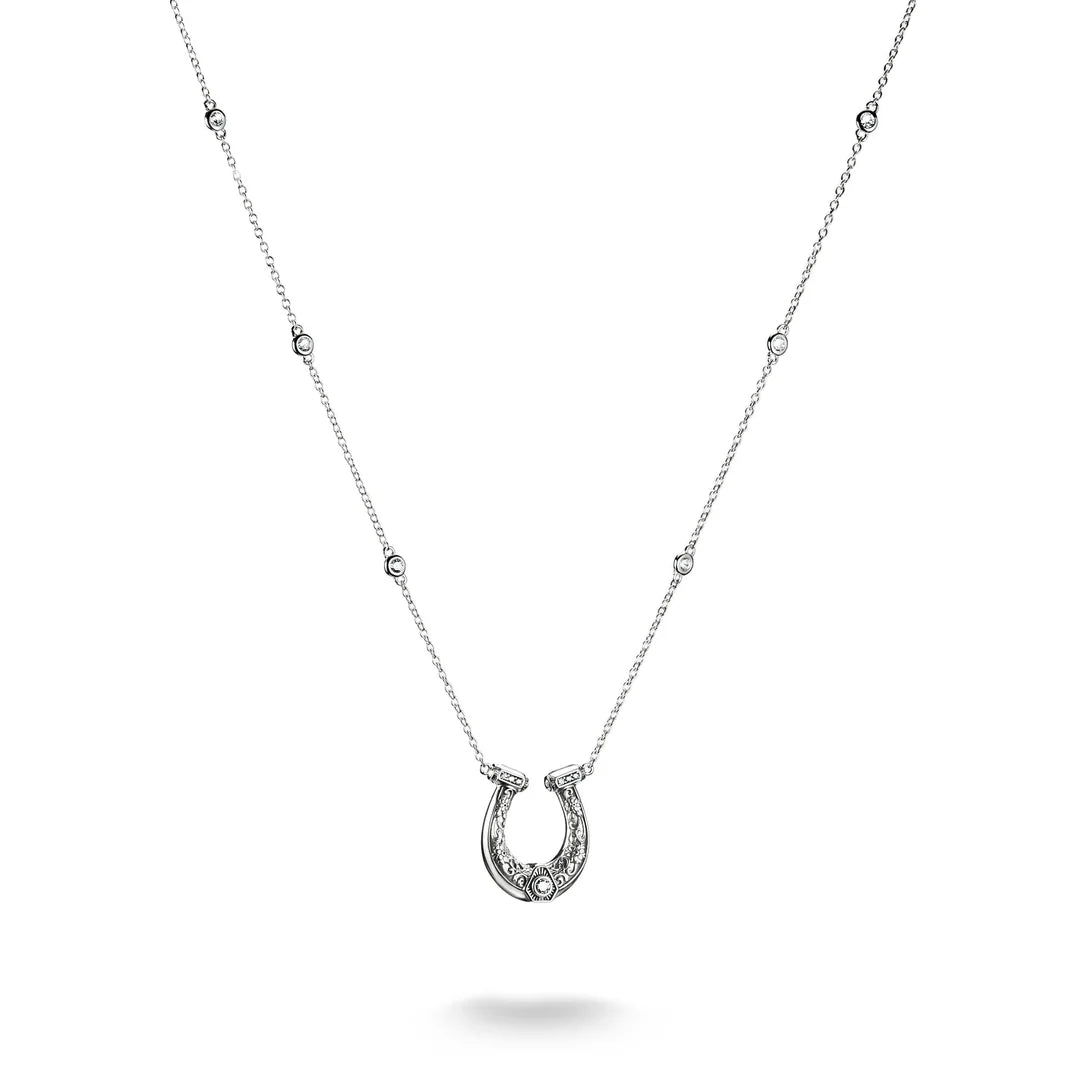 Horseshoe Necklace with Zirconia
