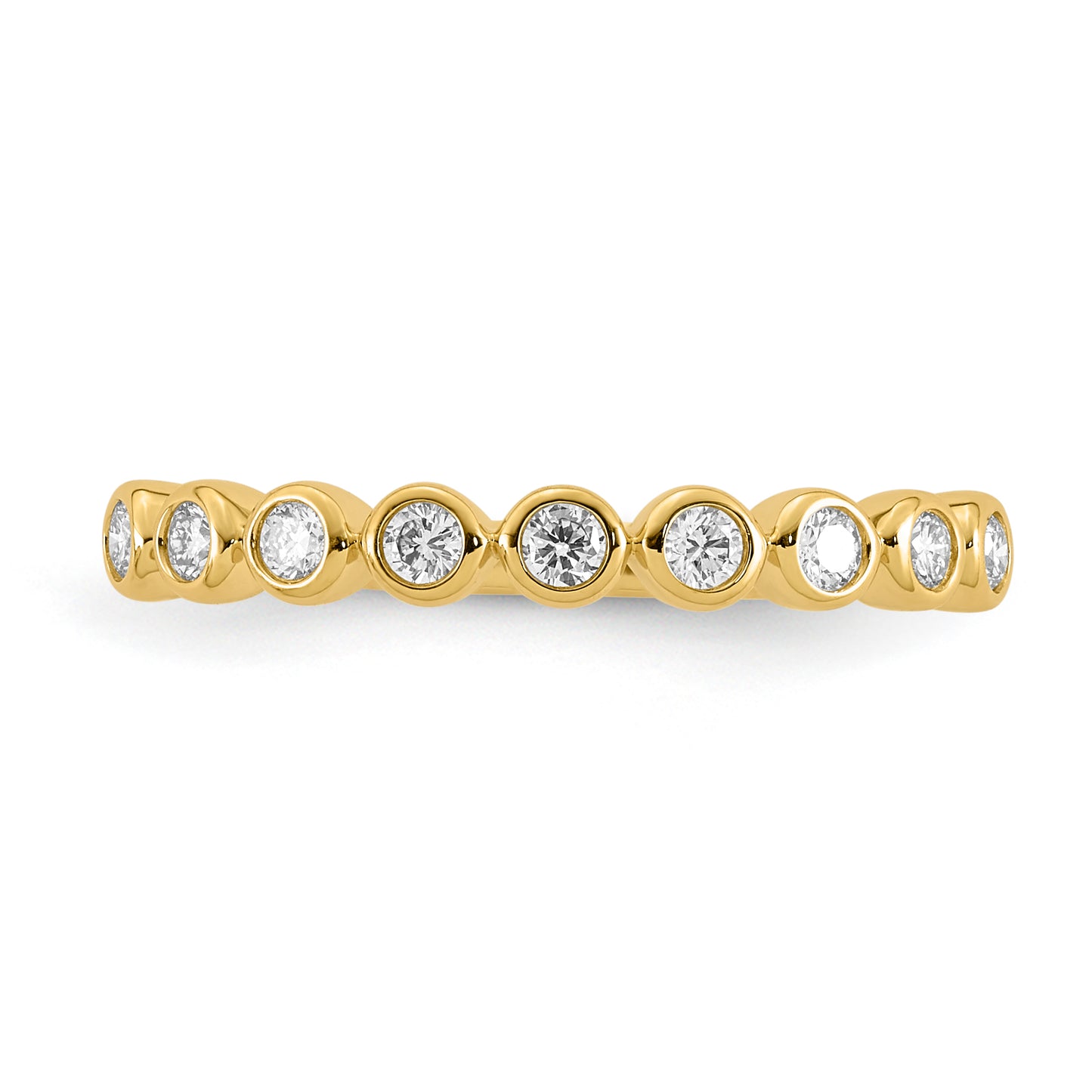 Lab Diamond Bezel Set Ring - Yellow Gold