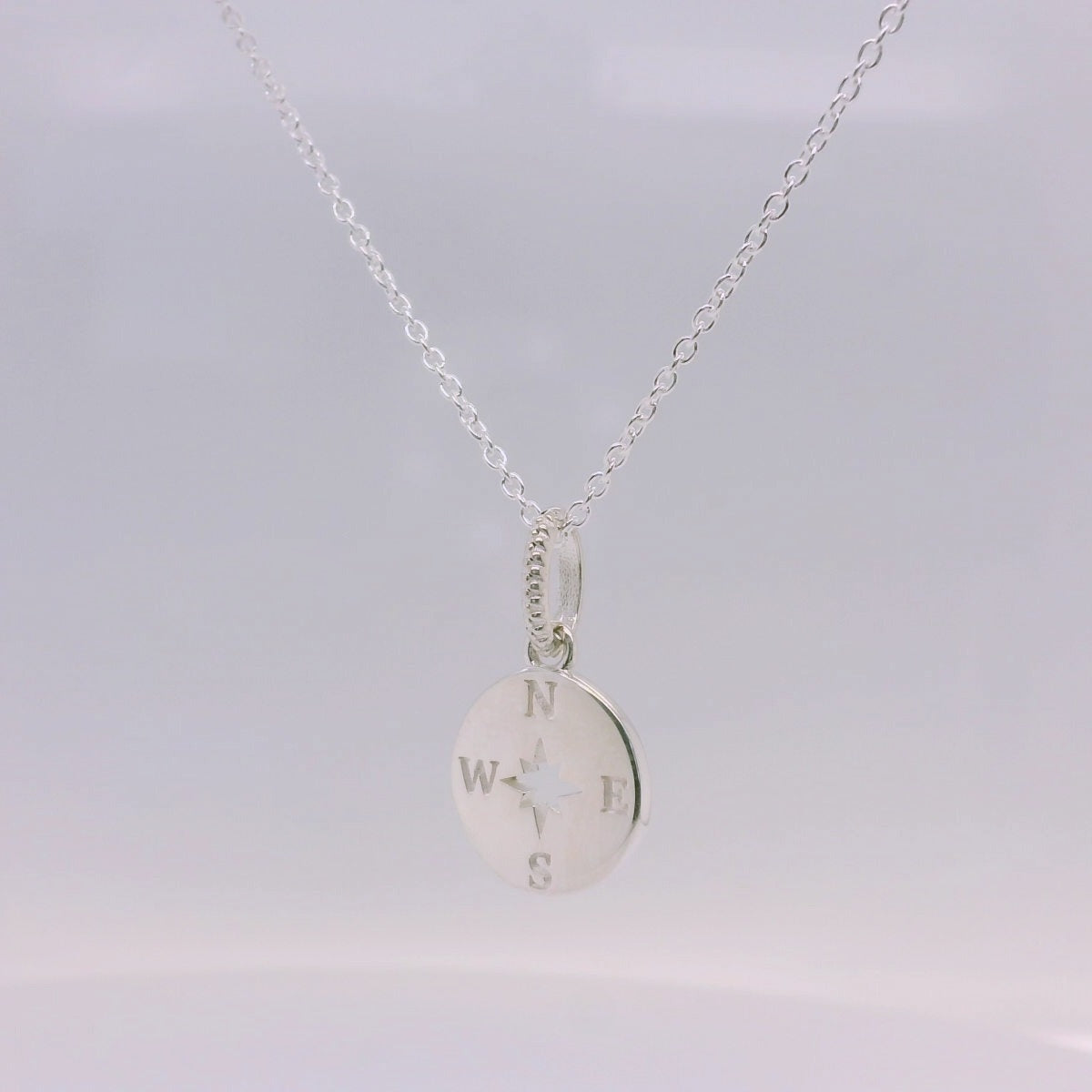 Silver Compass Pendant