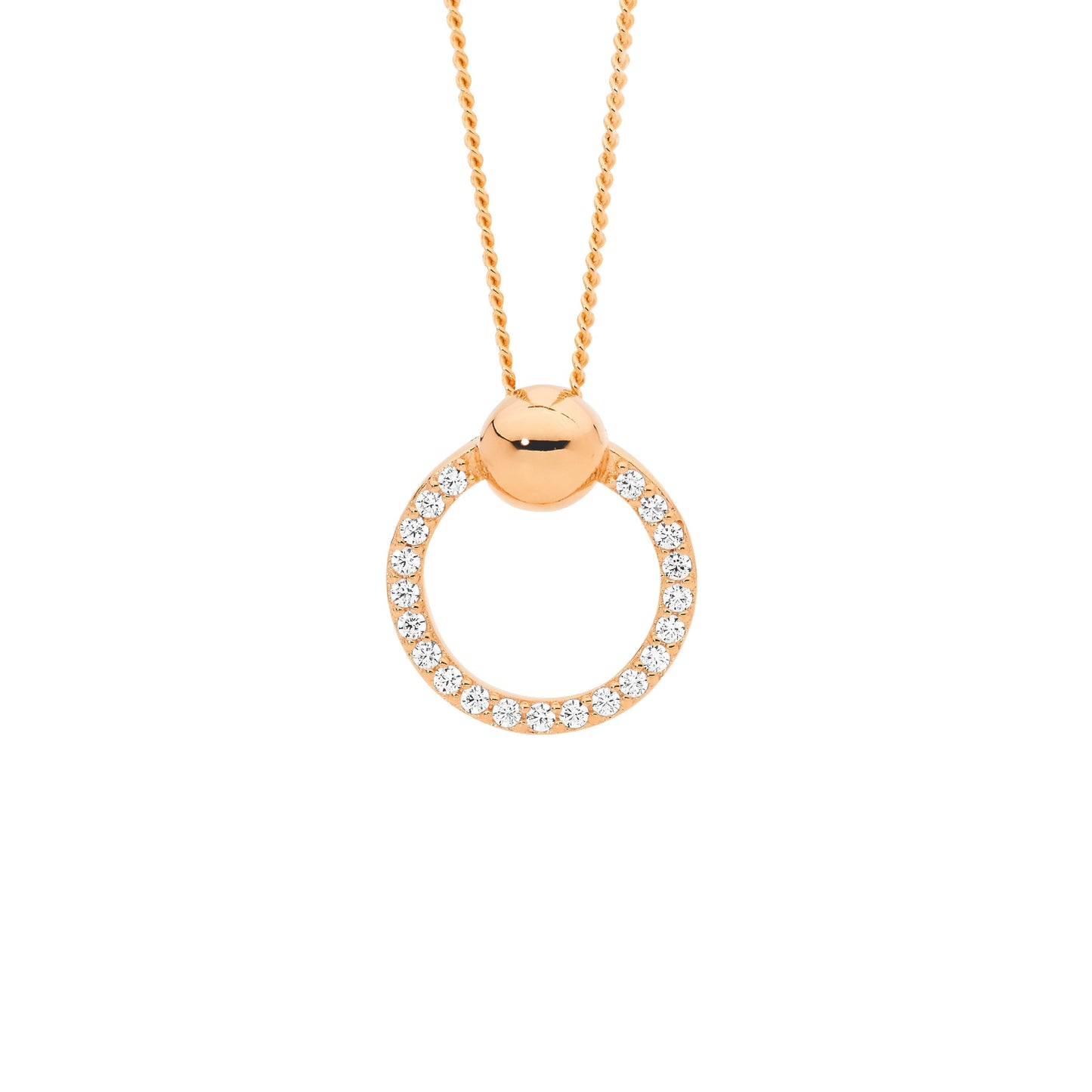 Rose Open Circle Necklace
