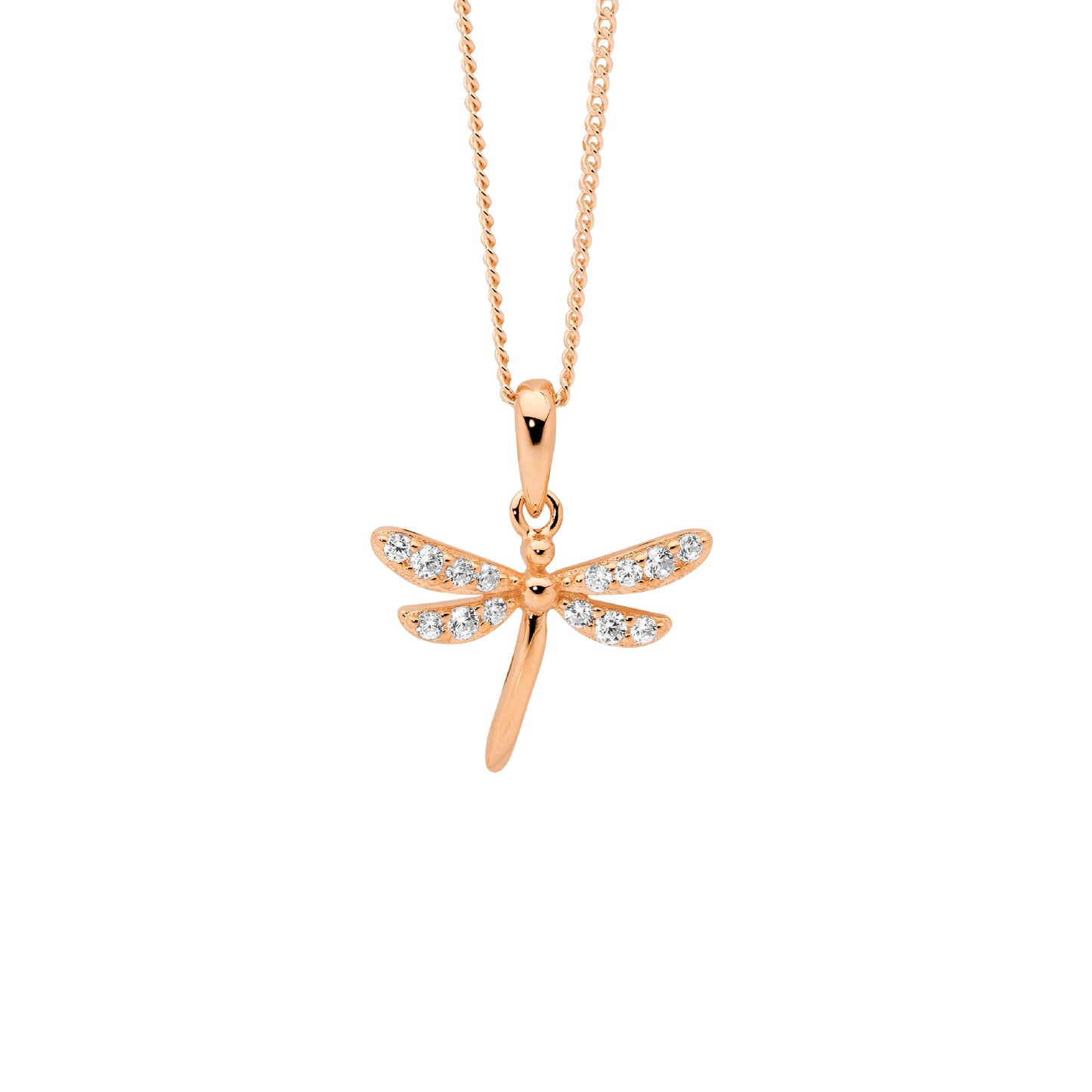Rose Dragonfly Necklace