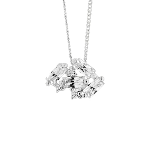 Silver Cluster Necklace
