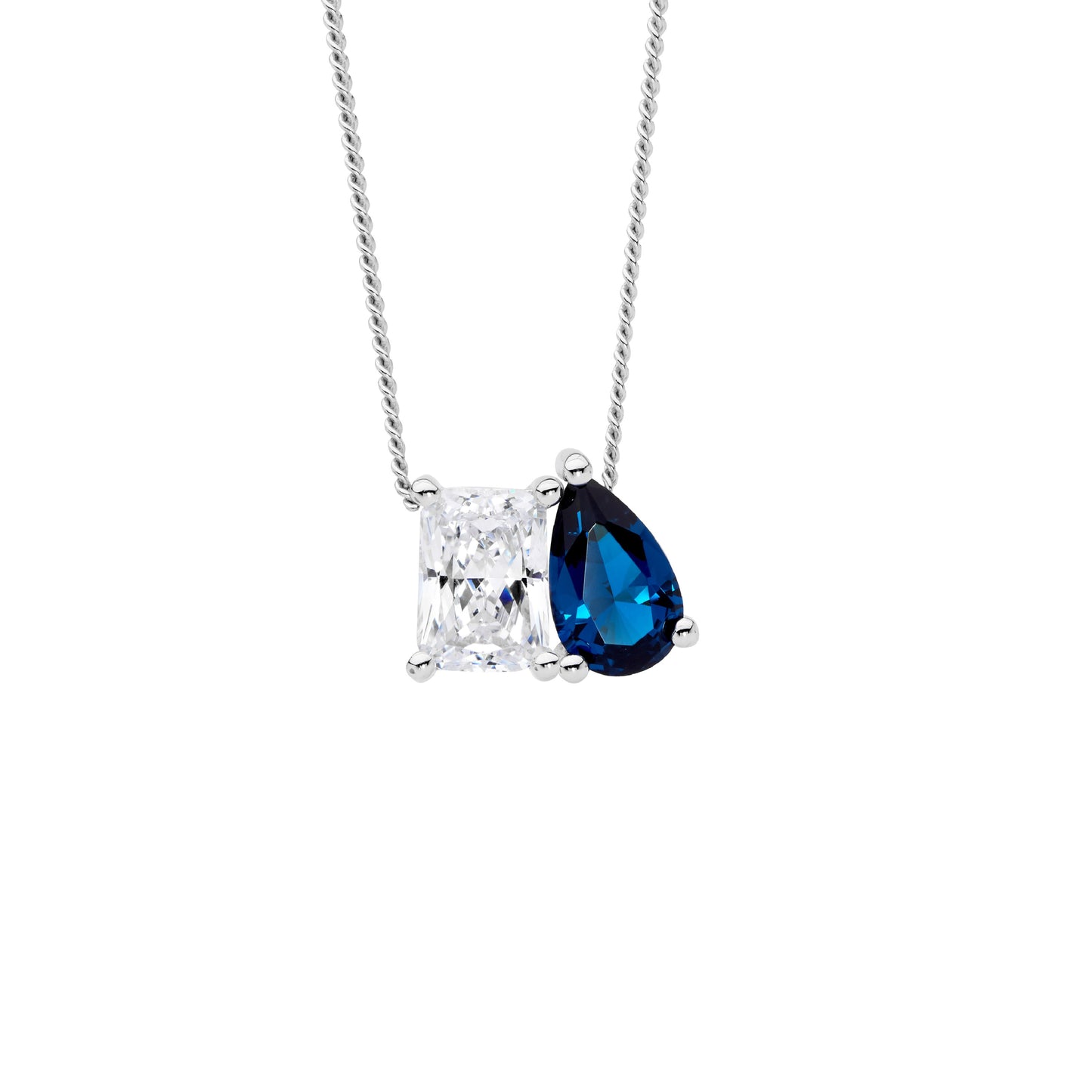 Pear & Emerald Cut Necklace