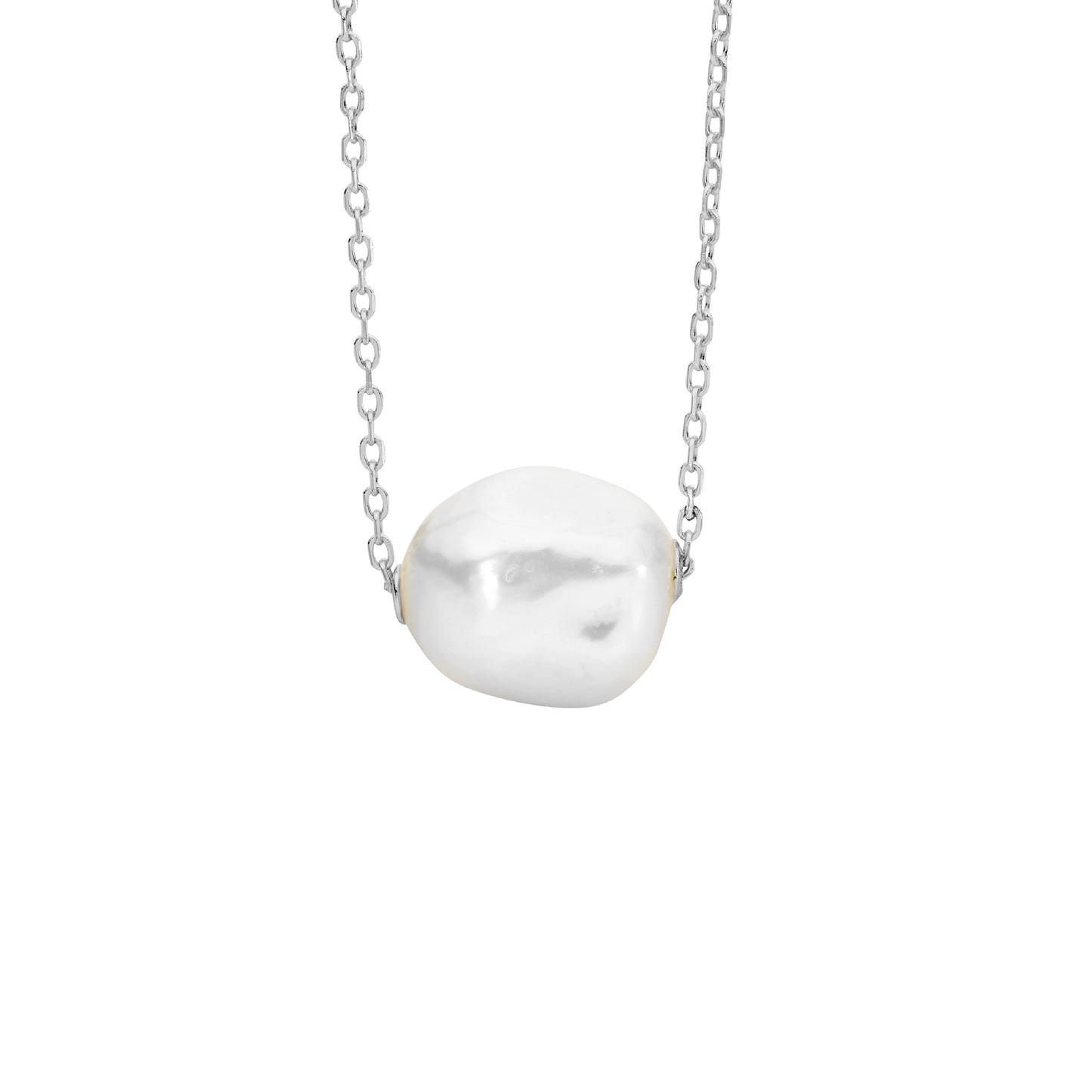 Baroque Pearl Slider Necklace