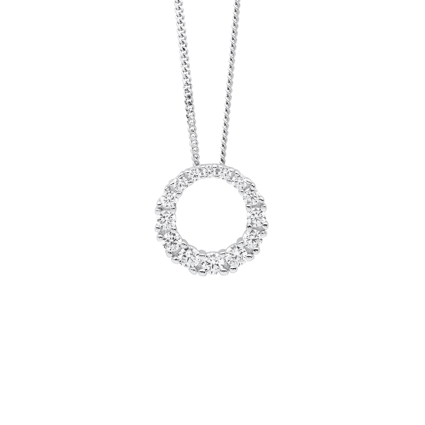 Open Circle Graduated Necklace