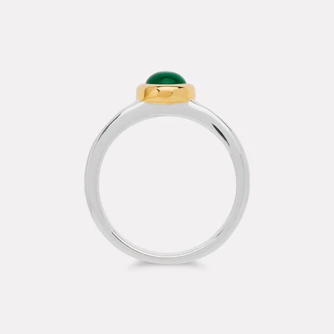 Solace Two-Tone Green Onyx Ring