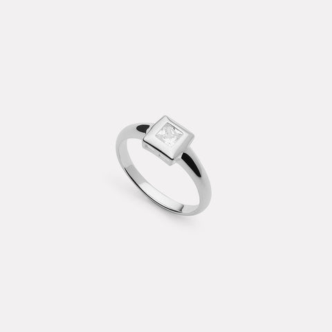 Halo Cubic Zirconia Ring