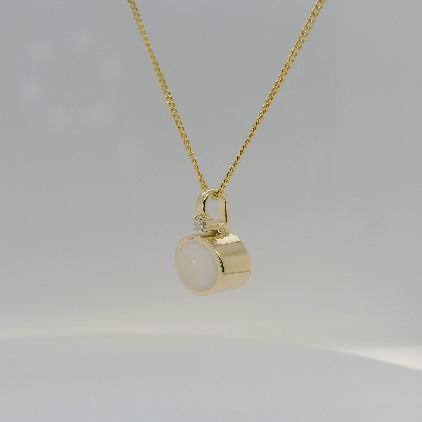 Opal & Diamond Pendant