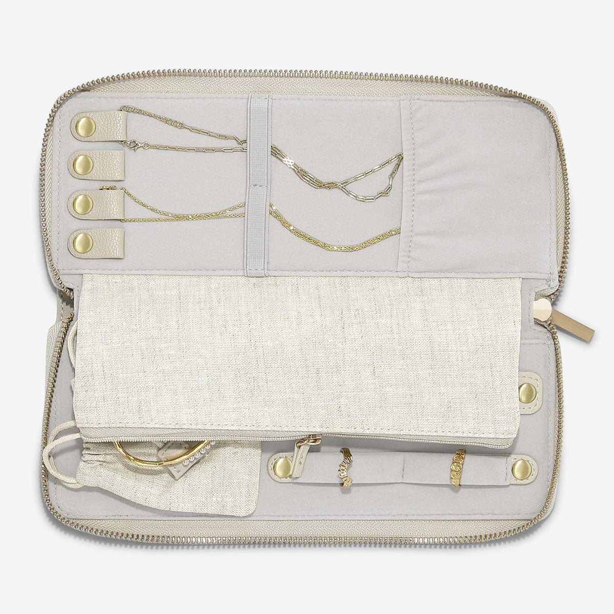 Oatmeal & Linen Jewellery Wallet
