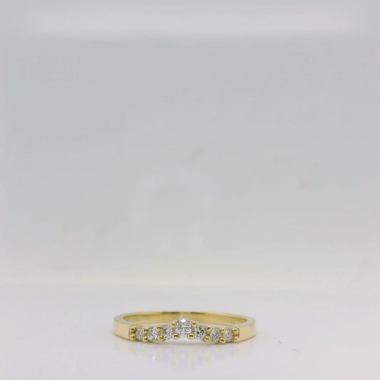 Slight V Diamond Ring