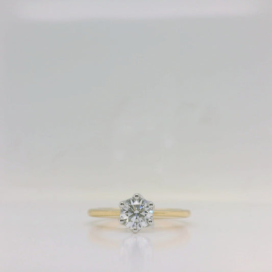 Natural Diamond Tulip Solitaire Ring