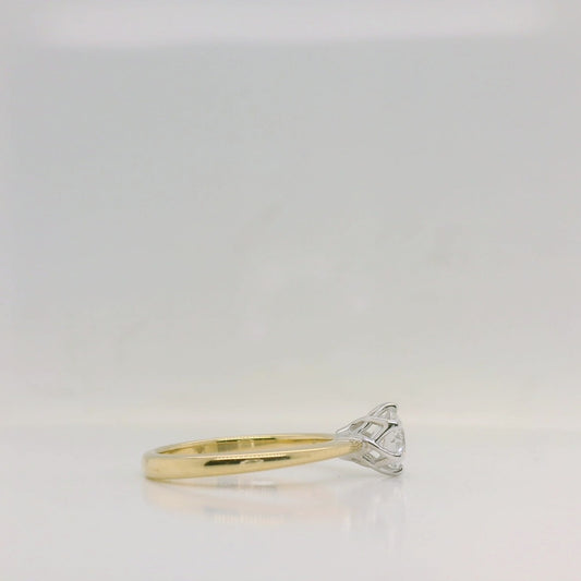 Natural Diamond Tulip Solitaire Ring