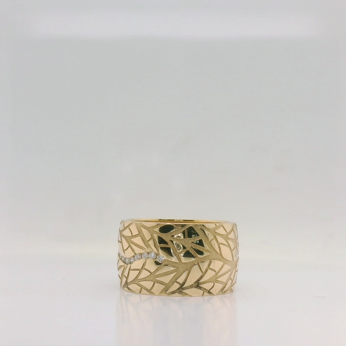 Engraved Channel Diamond Ring