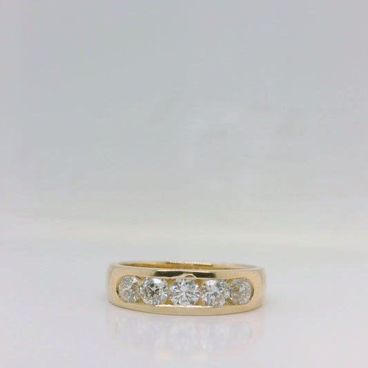 Diamond Set Channel Ring