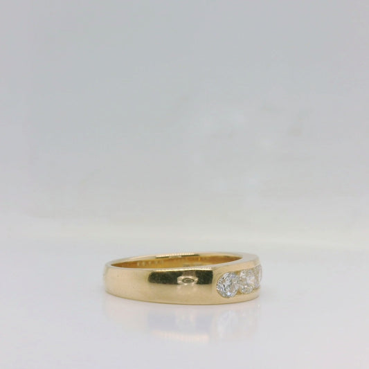 Diamond Set Channel Ring