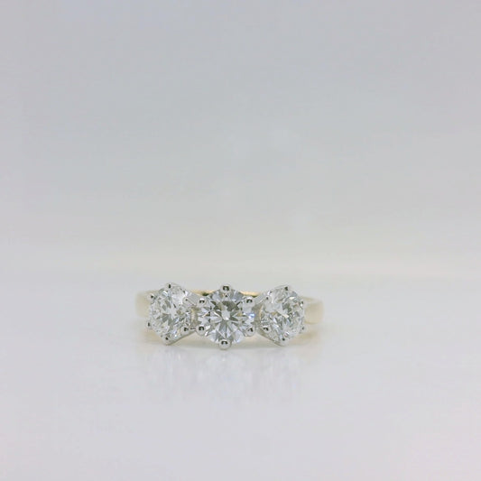 Three Stone Lab Diamond Ring