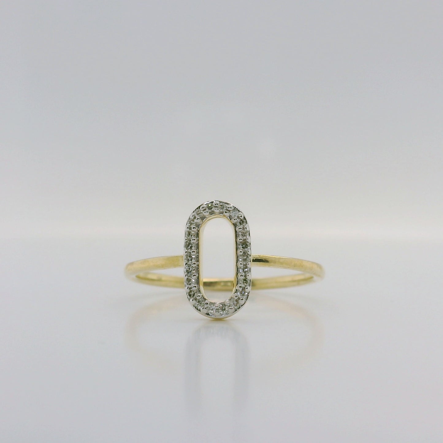 Open Oval Diamond Ring