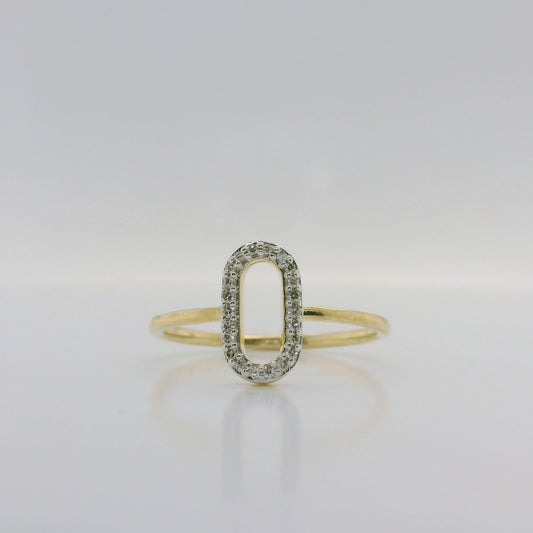 Open Oval Diamond Ring