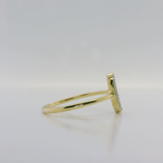 Open Oval Diamond Ring