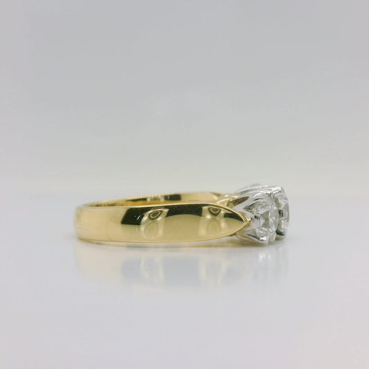 Three Stone Natural Diamond Ring