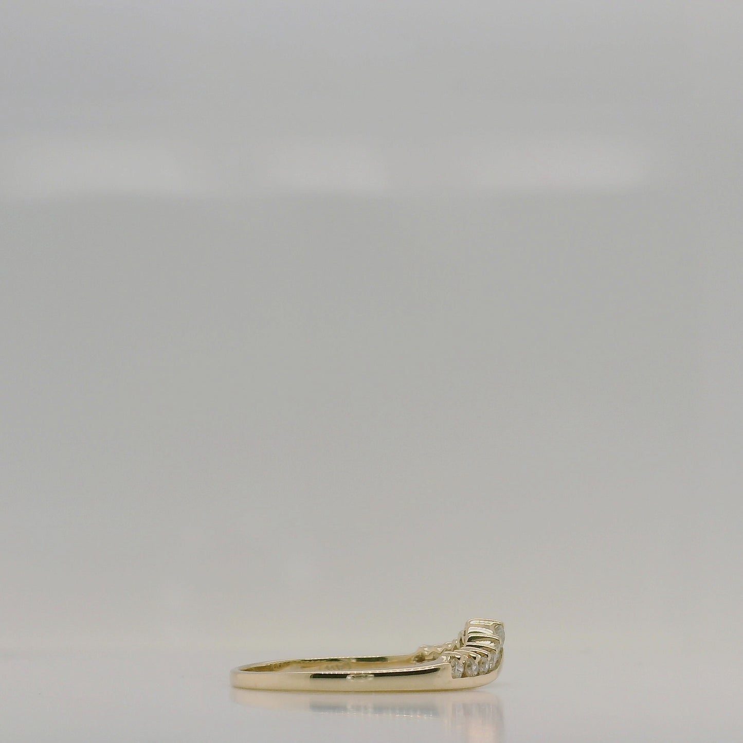 Diamond Set V Shape Ring