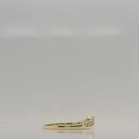 Diamond Set V Shape Ring