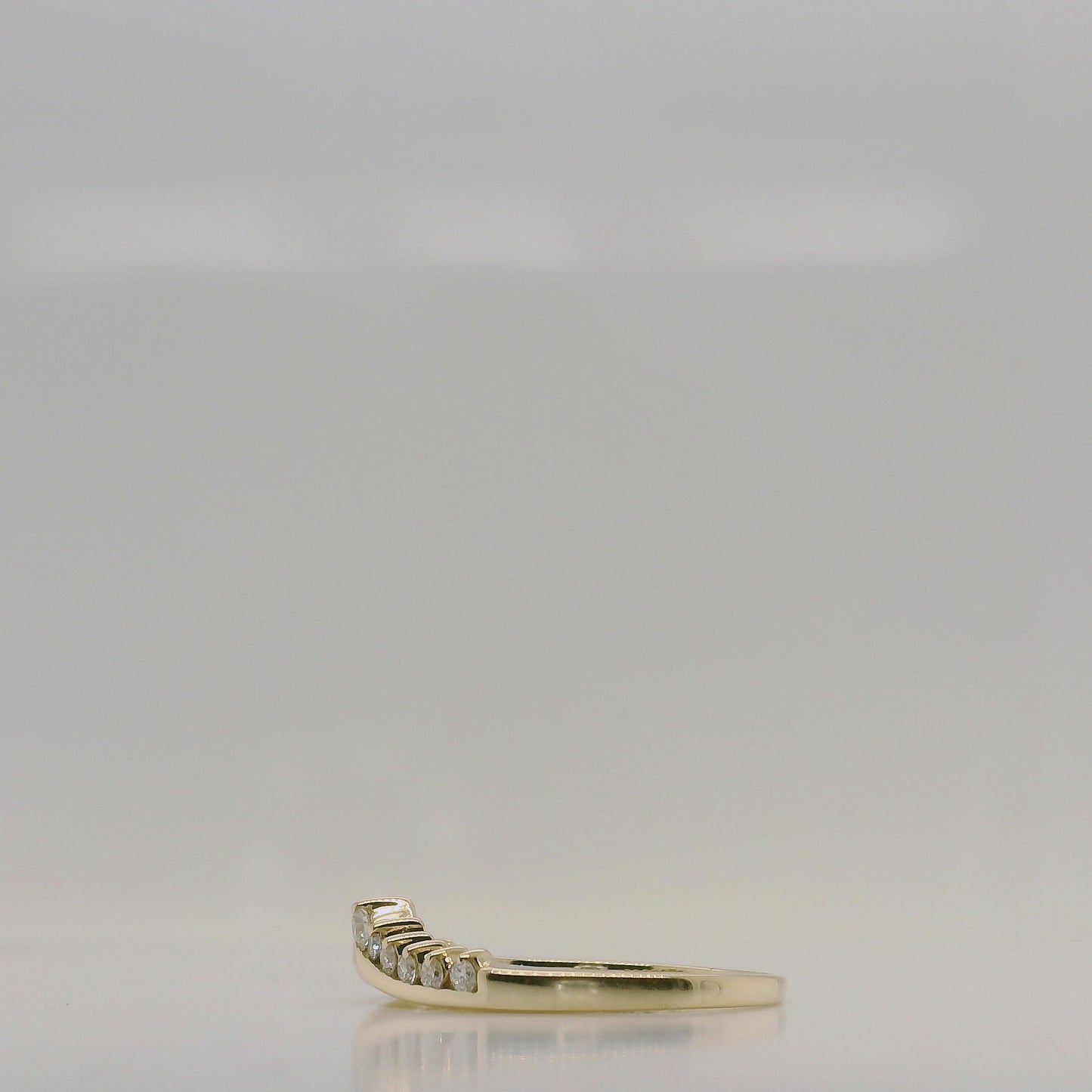 Diamond Set V Shape Ring
