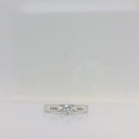 Channel Set Shoulder Diamond Ring