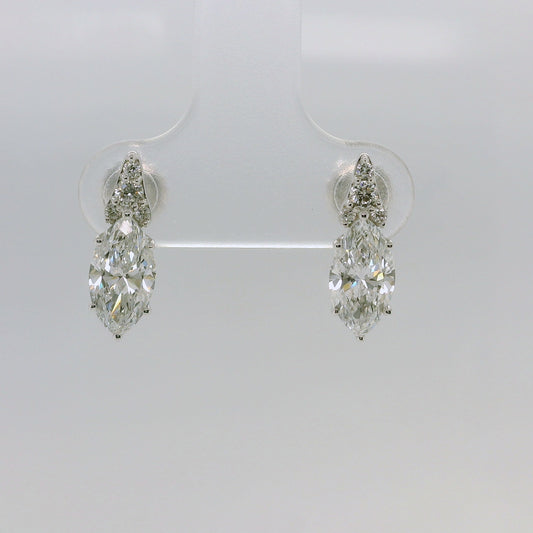 Marquise Vintage Lab Diamond Studs
