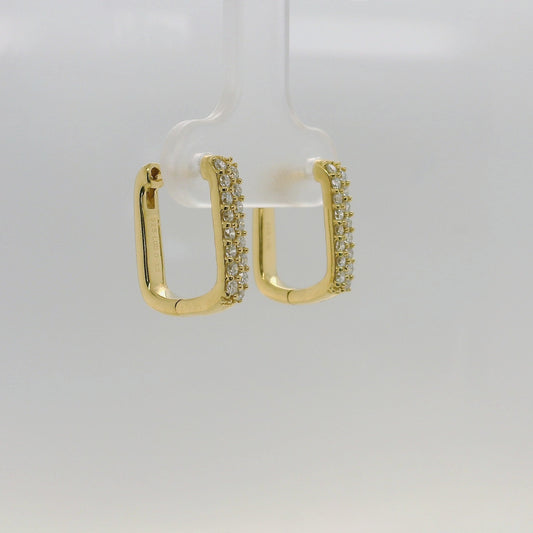 Lab Diamond Vermeil Hoop Earrings