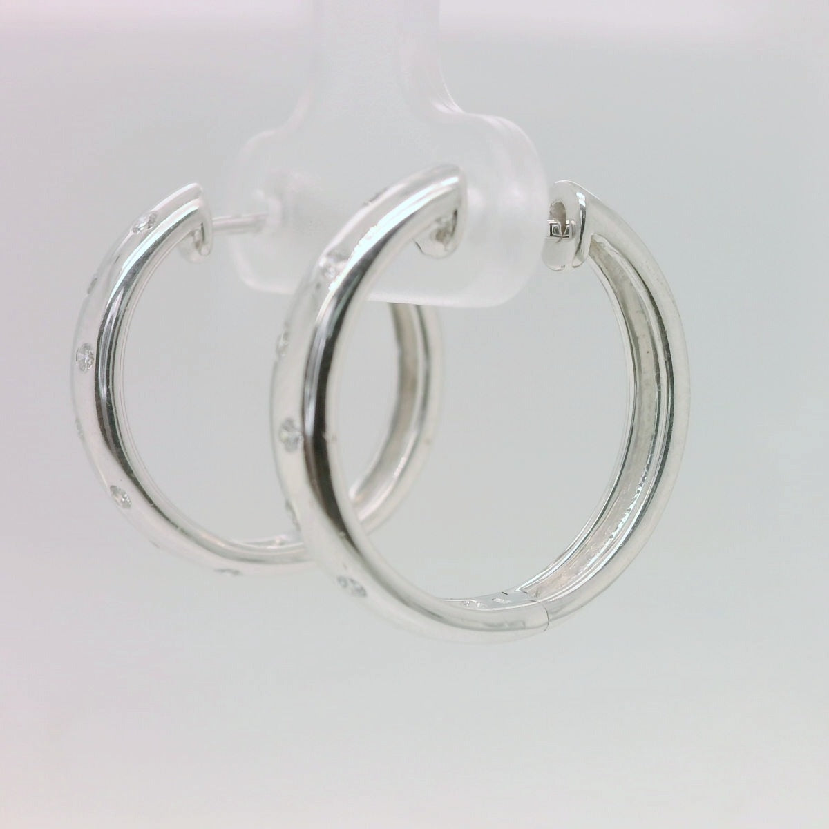 Diamond Set Hoops
