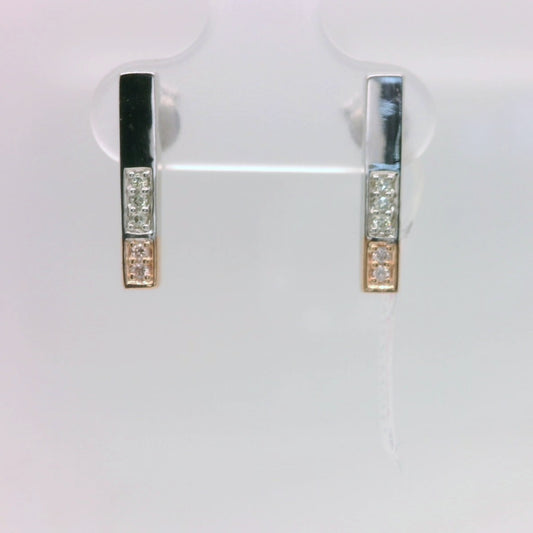 Pink Diamond Bar Studs