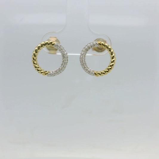 Twisted Circle Diamond Studs