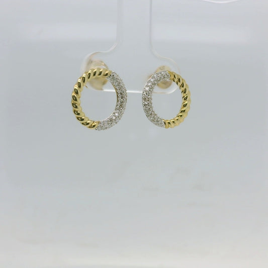 Twisted Circle Diamond Studs