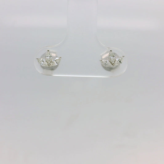 Lily-pad Diamond Studs