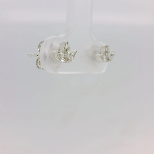 Lily-pad Diamond Studs