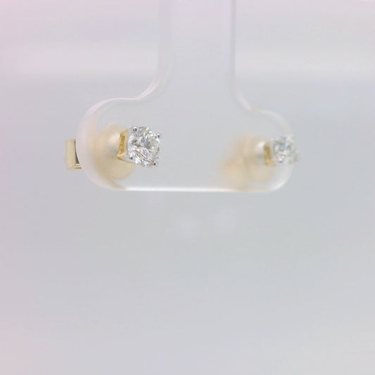 Yellow Diamond Stud Earrings