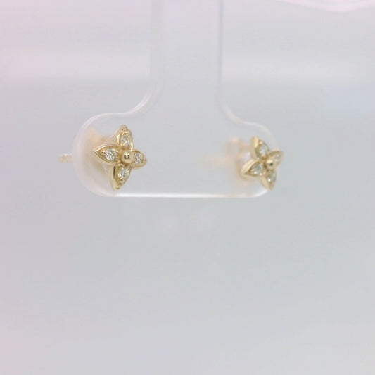 4 Diamond Stud Earrings