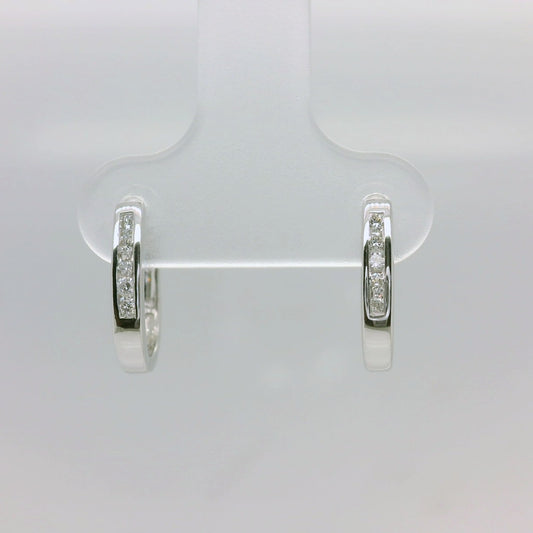 Channel Diamond Huggies